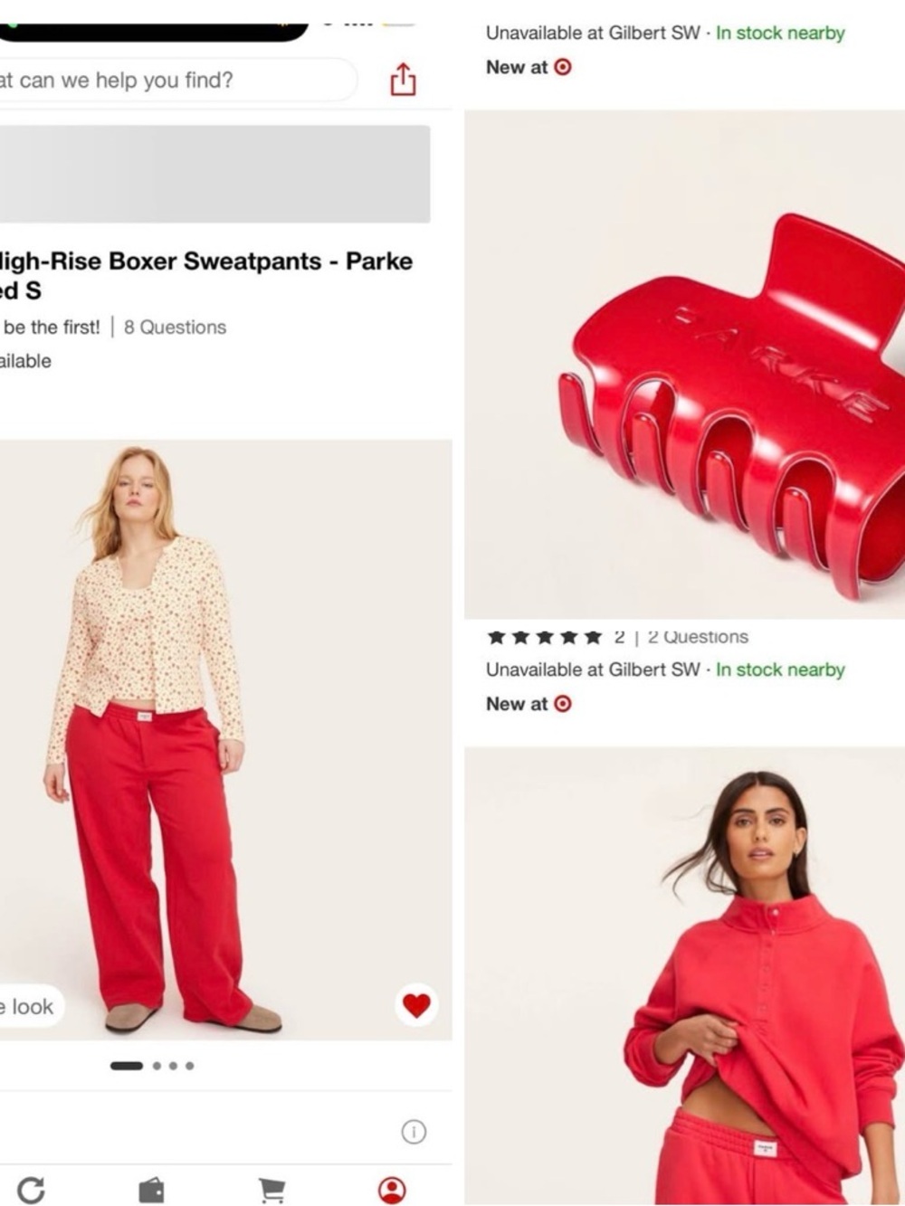 Women's High-Rise Wide-Leg Pants in Red bundel target x Parke
